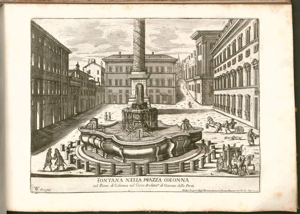 Vergelli, Giuseppe Tiburzio. Fontana nella Piazza Colonna, 1690.