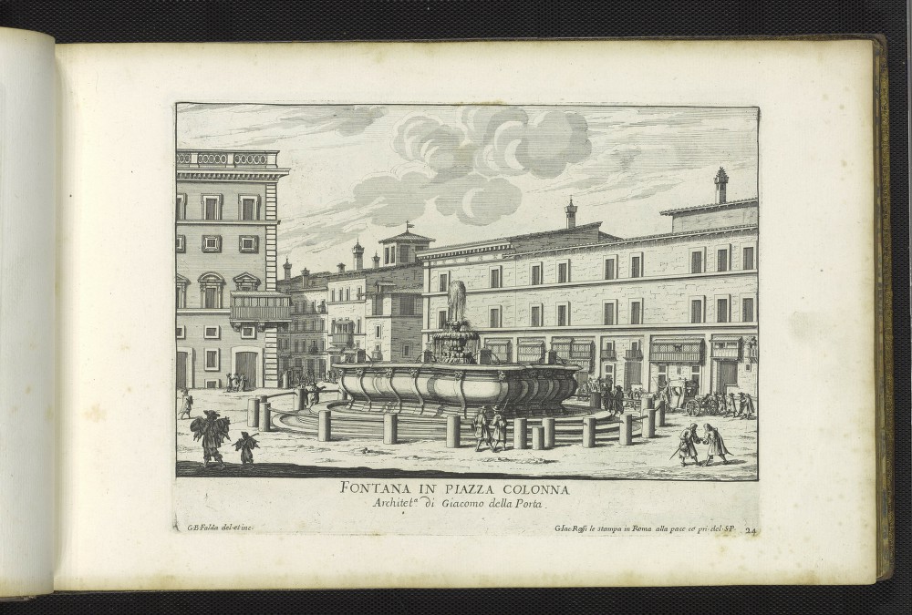 G.B. Falda, Fontana in Piazza Colonna, 1691.