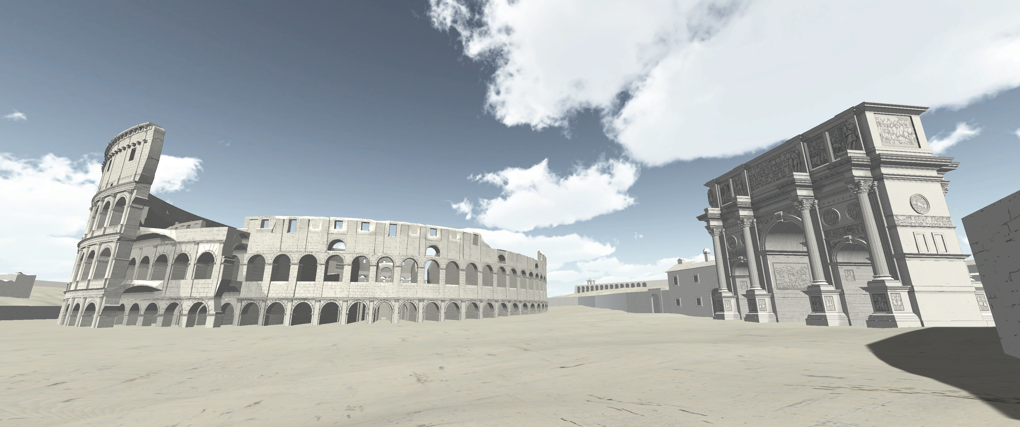 View of the Colosseum and Arch of Constantine