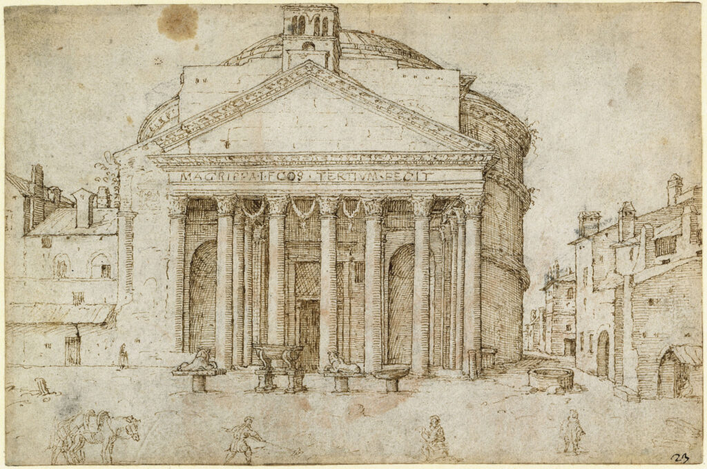 Figure 6: Van Heemskerck, M. Ansicht des Pantheons von vorn, 1532-1536.