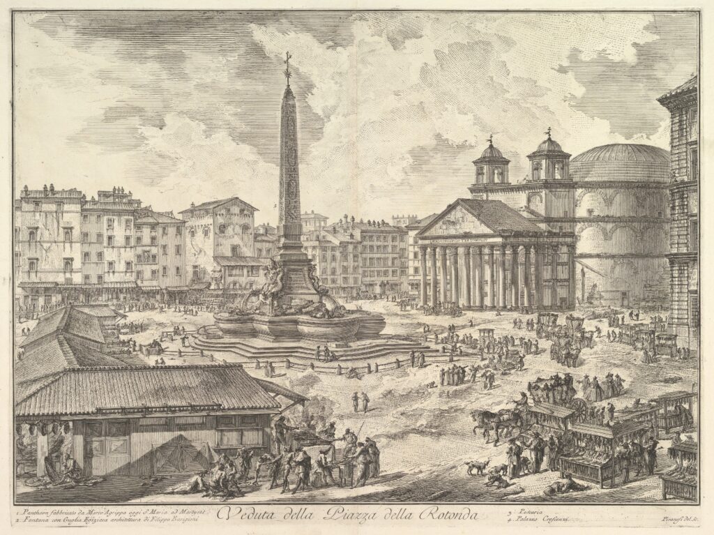 Figure 12: Piranesi, G.B. Veduta della Piazza della Rotonda, 1751.