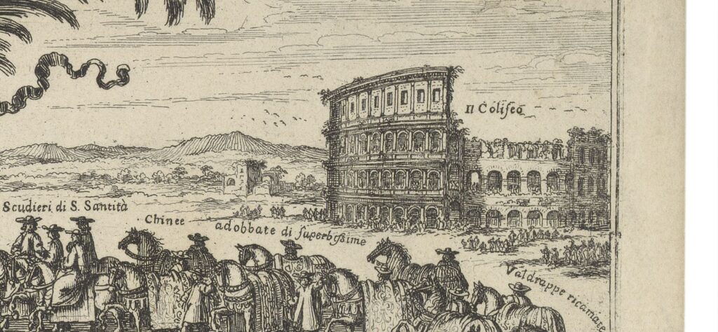 Falda Cavalcata detail of the Colosseum