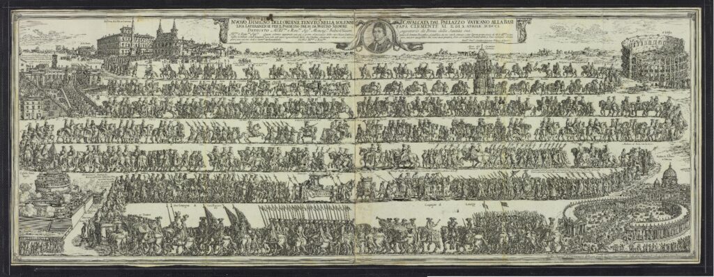 Falda Cavalcata print with Colosseum